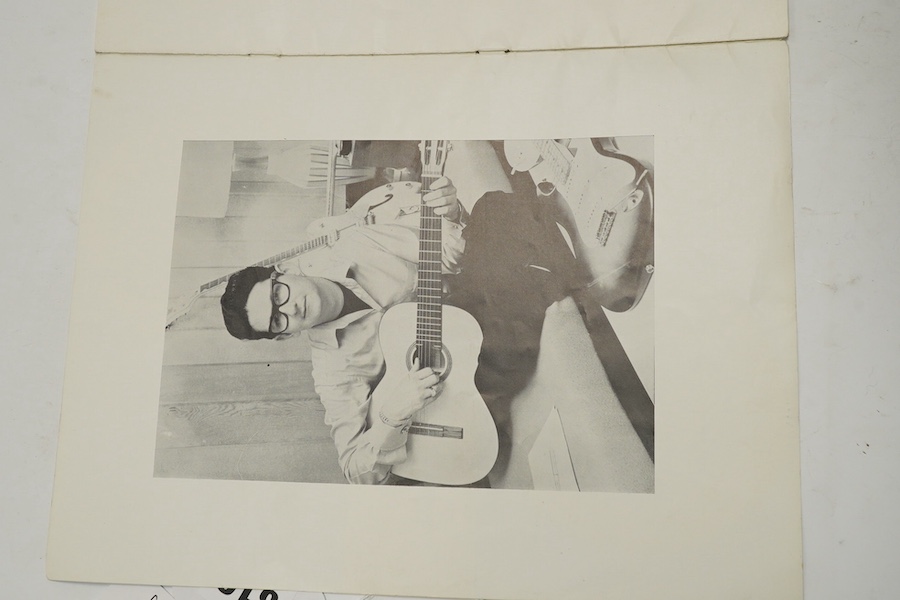 Roy Orbison and Freddie and the Dreamers concert programme including an extensive collection of autographs from members of the bands and support acts involved. Condition fair to good, minor age wear.